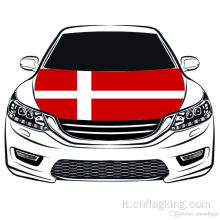 La bandiera della Coppa del Mondo Danimarca Bandiera del cofano dell&#39;auto 100 * 150 cm